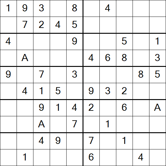 Sudoku 10x10 - Einfach