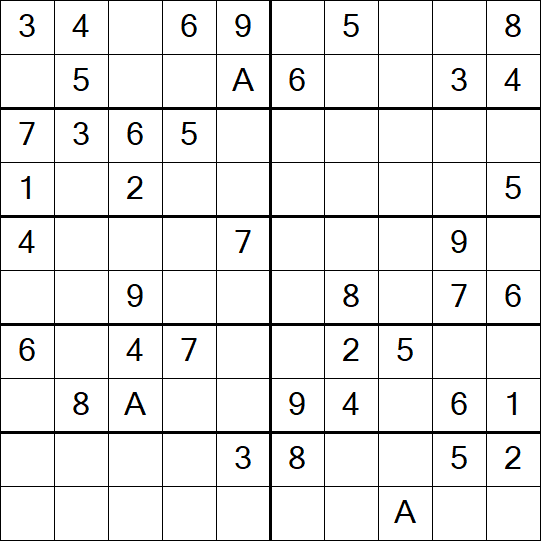 Sudoku 10x10 - Einfach