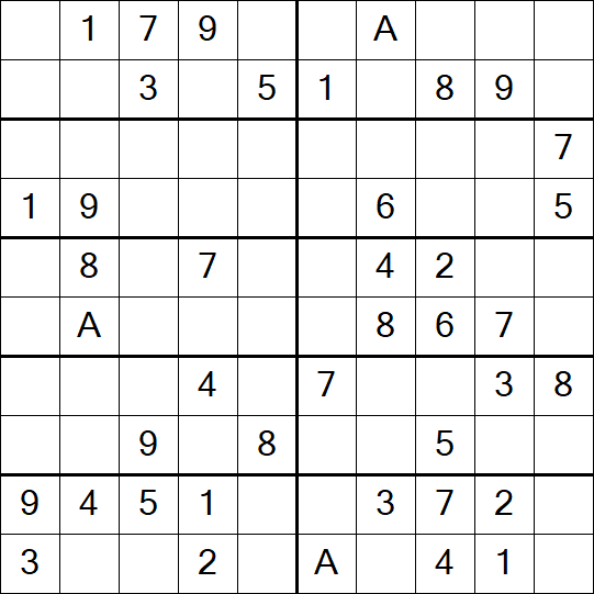Sudoku 10x10 - Einfach