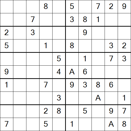 Sudoku 10x10 - Einfach