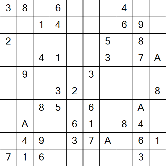 Sudoku 10x10 - Einfach