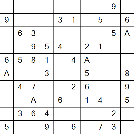 Sudoku 10x10 - Einfach