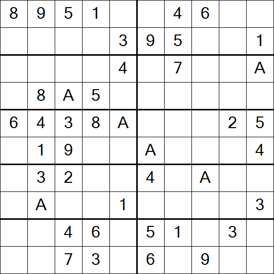 Sudoku 10x10 - Einfach