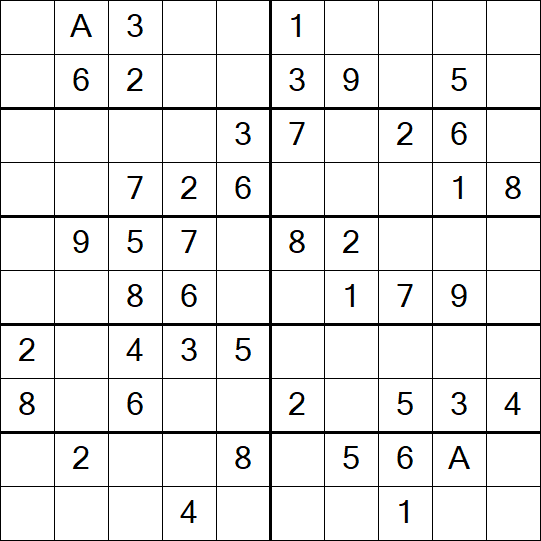 Sudoku 10x10 - Einfach