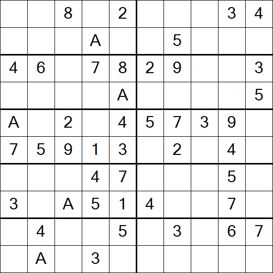 Sudoku 10x10 - Einfach