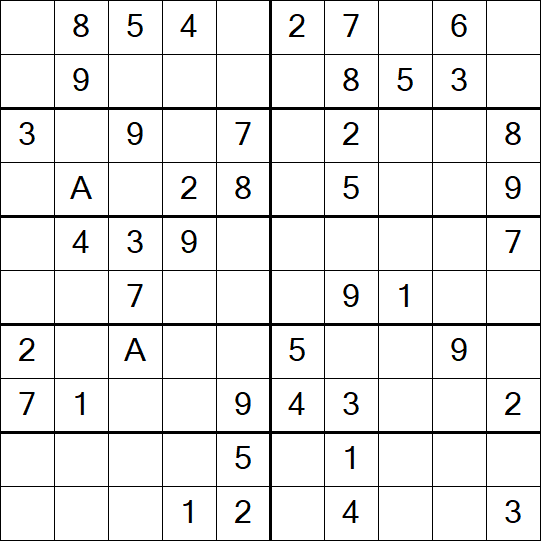 Sudoku 10x10 - Einfach