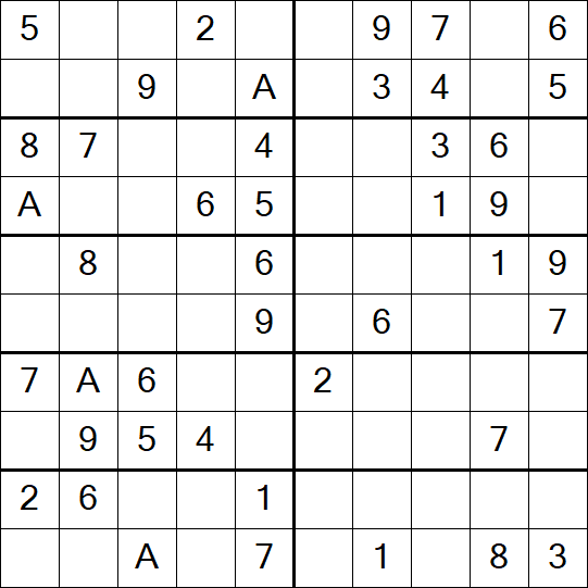 Sudoku 10x10 - Einfach