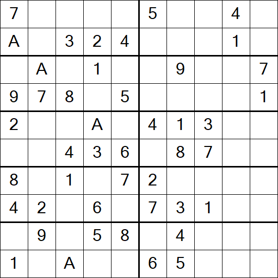 Sudoku 10x10 - Einfach