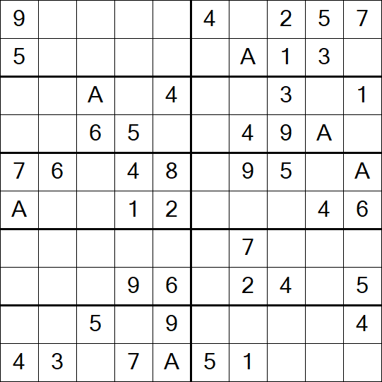 Sudoku 10x10 - Einfach