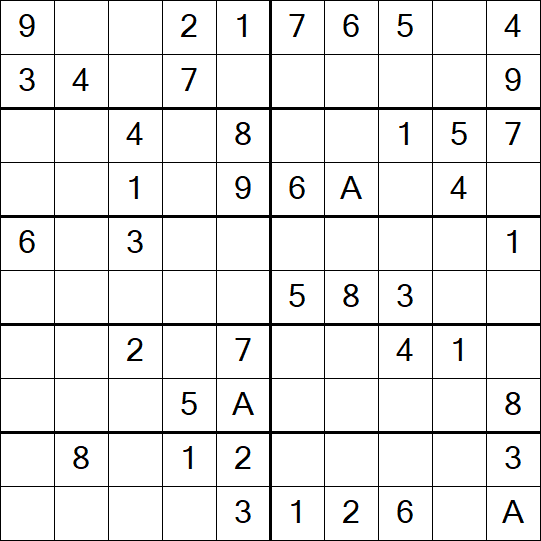 Sudoku 10x10 - Einfach