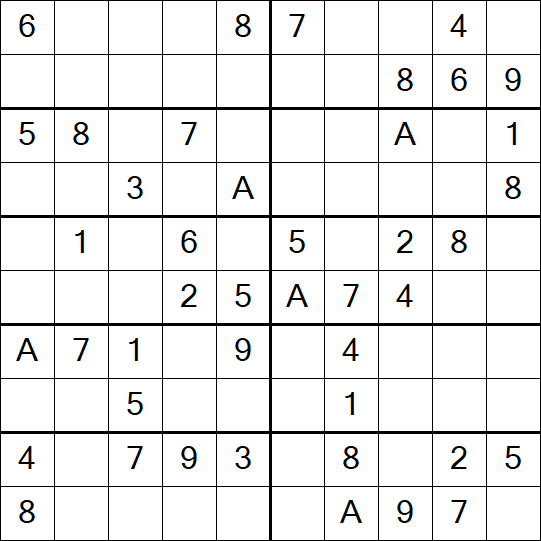 Sudoku 10x10 - Einfach