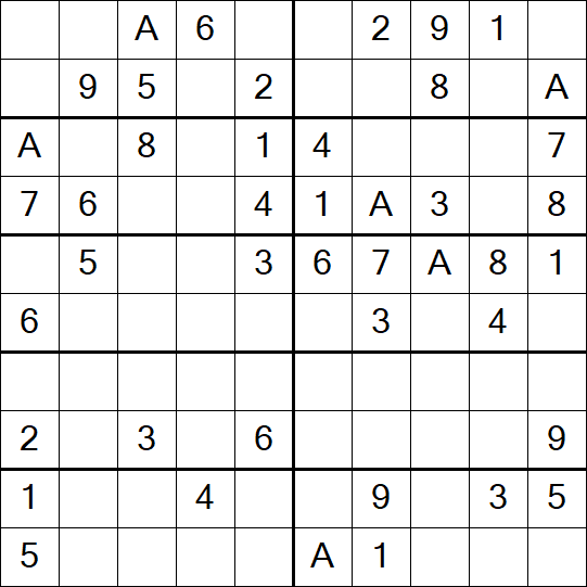 Sudoku 10x10 - Einfach