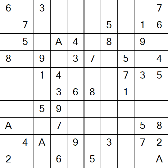 Sudoku 10x10 - Einfach