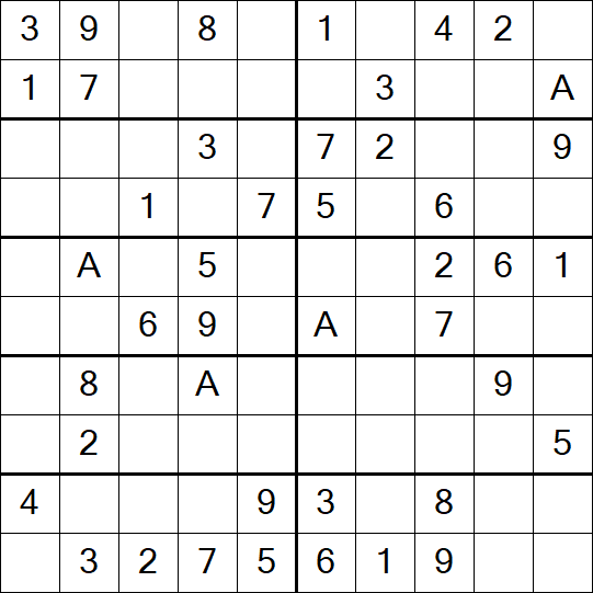 Sudoku 10x10 - Einfach