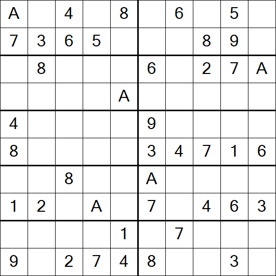 Sudoku 10x10 - Einfach