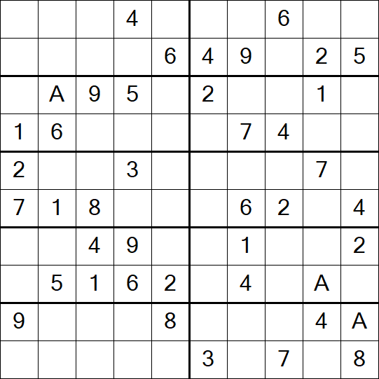 Sudoku 10x10 - Einfach