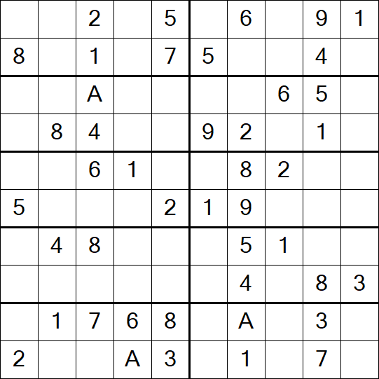 Sudoku 10x10 - Einfach
