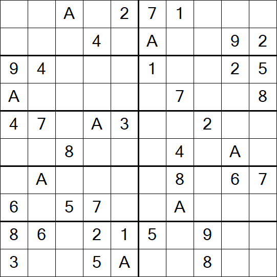 Sudoku 10x10 - Einfach
