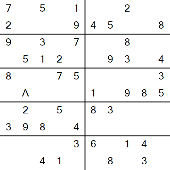Sudoku 10x10 - Einfach