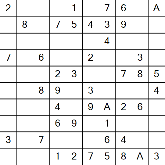 Sudoku 10x10 - Einfach