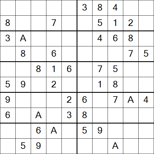 Sudoku 10x10 - Einfach