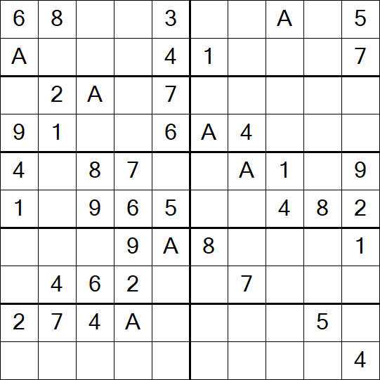 Sudoku 10x10 - Einfach