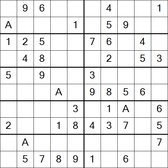 Sudoku 10x10 - Einfach