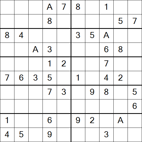 Sudoku 10x10 - Einfach