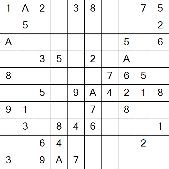 Sudoku 10x10 - Einfach