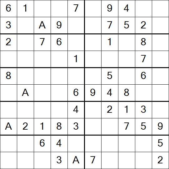 Sudoku 10x10 - Einfach