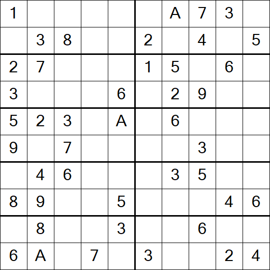 Sudoku 10x10 - Einfach