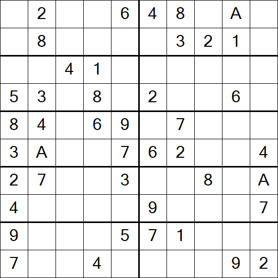 Sudoku 10x10 - Einfach