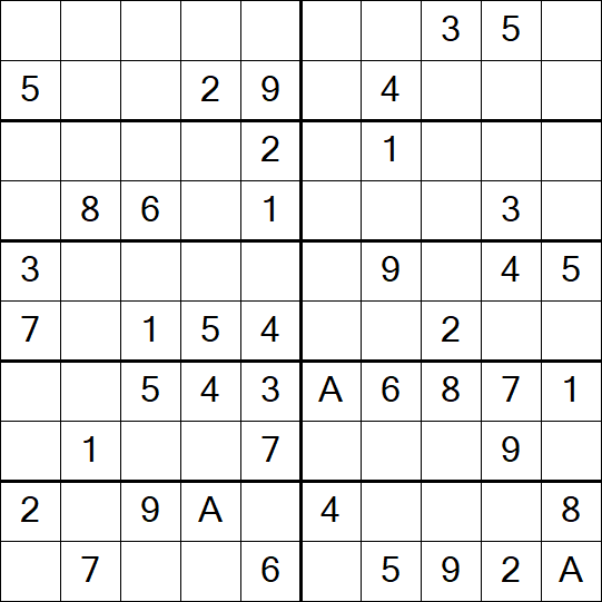 Sudoku 10x10 - Einfach
