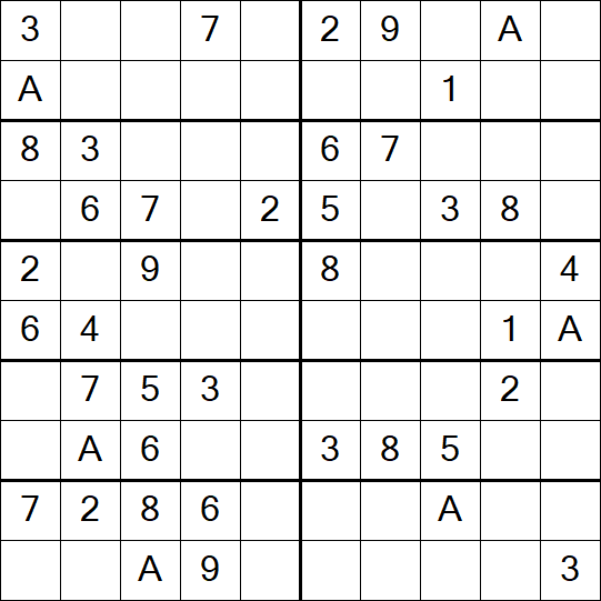 Sudoku 10x10 - Einfach