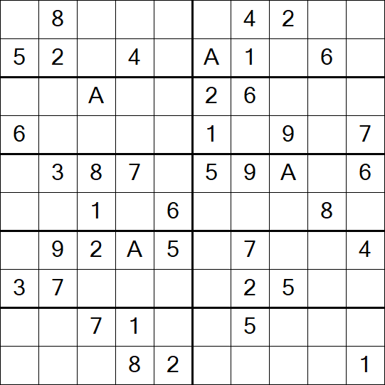Sudoku 10x10 - Einfach