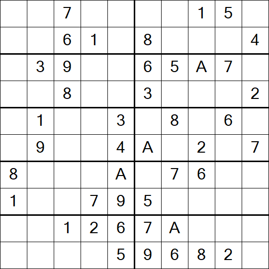 Sudoku 10x10 - Einfach