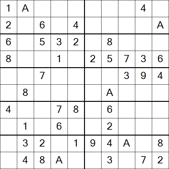 Sudoku 10x10 - Einfach
