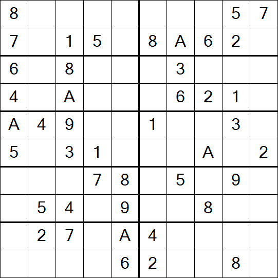 Sudoku 10x10 - Einfach