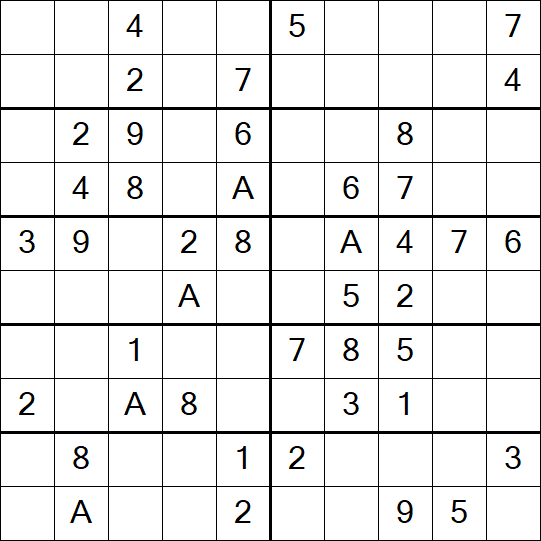 Sudoku 10x10 - Einfach