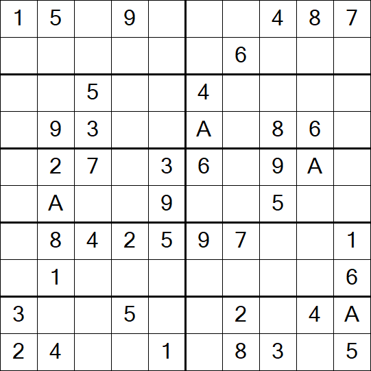 Sudoku 10x10 - Einfach