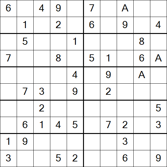Sudoku 10x10 - Einfach