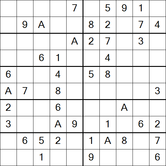 Sudoku 10x10 - Einfach
