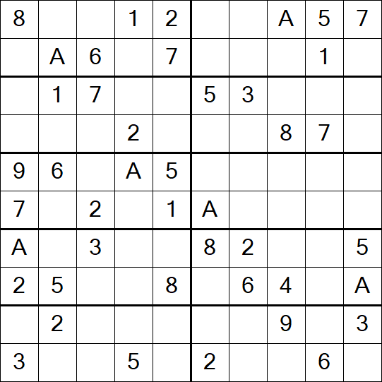 Sudoku 10x10 - Einfach