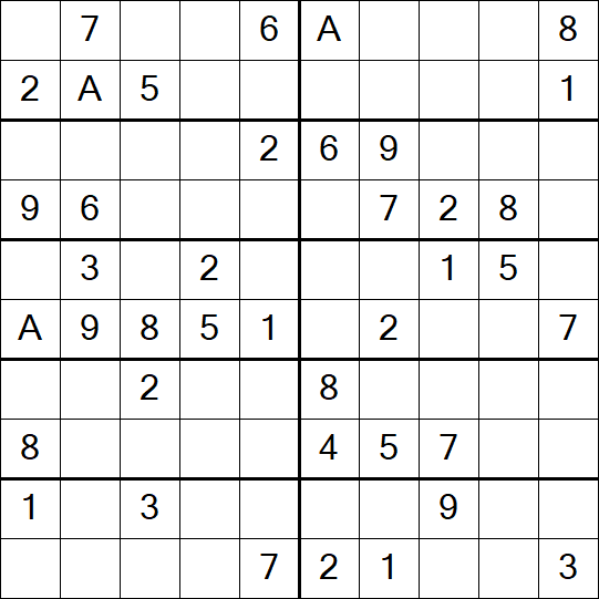 Sudoku 10x10 - Einfach