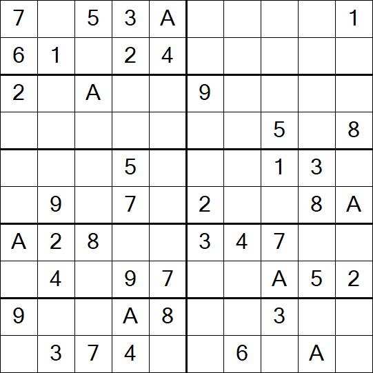 Sudoku 10x10 - Einfach