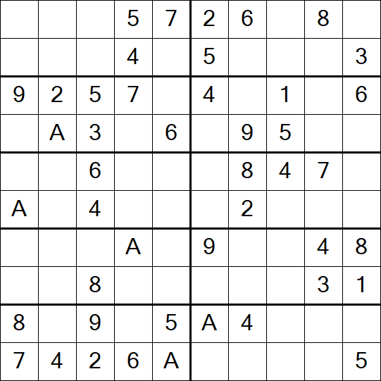 Sudoku 10x10 - Einfach