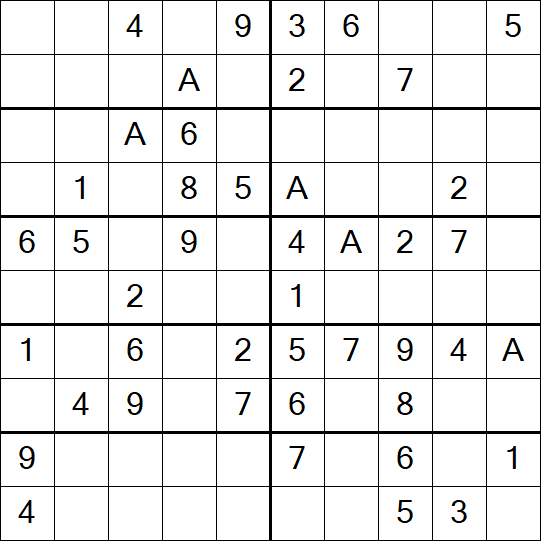 Sudoku 10x10 - Einfach