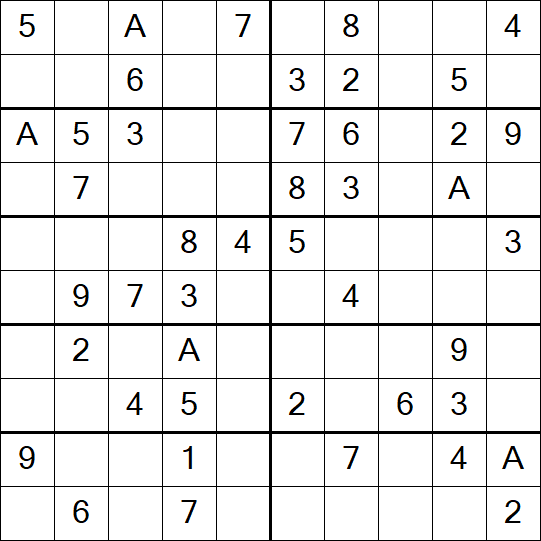 Sudoku 10x10 - Einfach