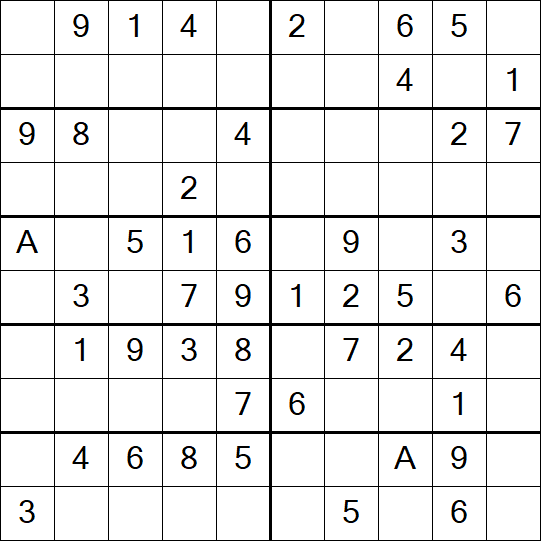 Sudoku 10x10 - Einfach