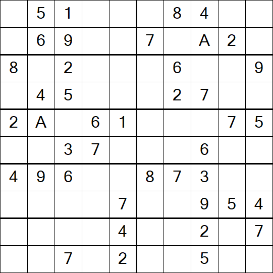 Sudoku 10x10 - Einfach